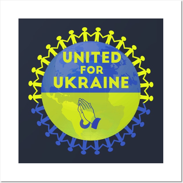 United for Ukraine, I Stand with Ukraine Wall Art by MONLart